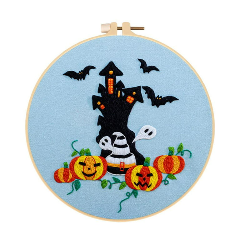 Halloween Embroidery Kit Adults Cross Stitch Kit Crafts Stamped