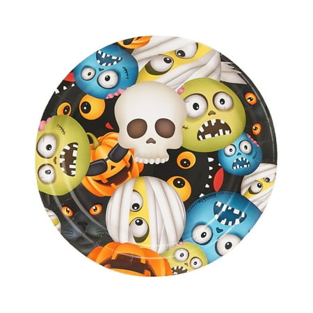 Halloween Emoji Dessert Plate (8 Count)