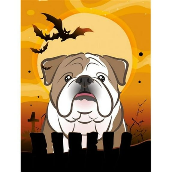 Halloween English Bulldog Flag Garden Size