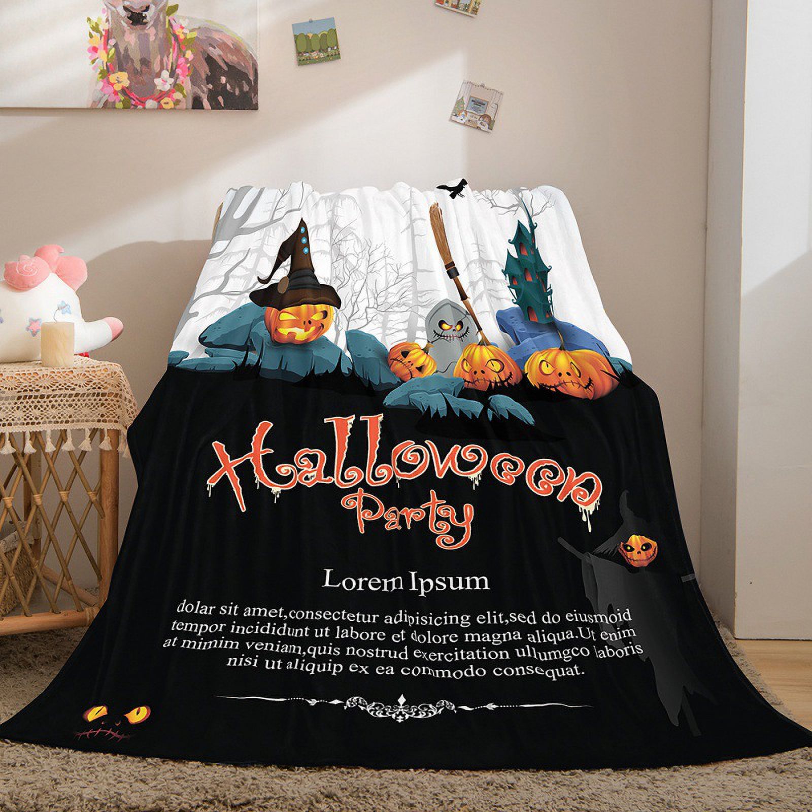 Halloween Envelope Blanket Printed Flannel Blanket