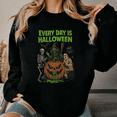 thumbnail image 1 of Halloween "Every Day is Halloween" print Season round-neck long-sleeved cotton Fashion comfortable black S-3XL, 1 of 6