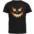 thumbnail image 1 of Halloween Evil Jack-O-Lantern Pumpkin Black Adult T-Shirt, 1 of 1