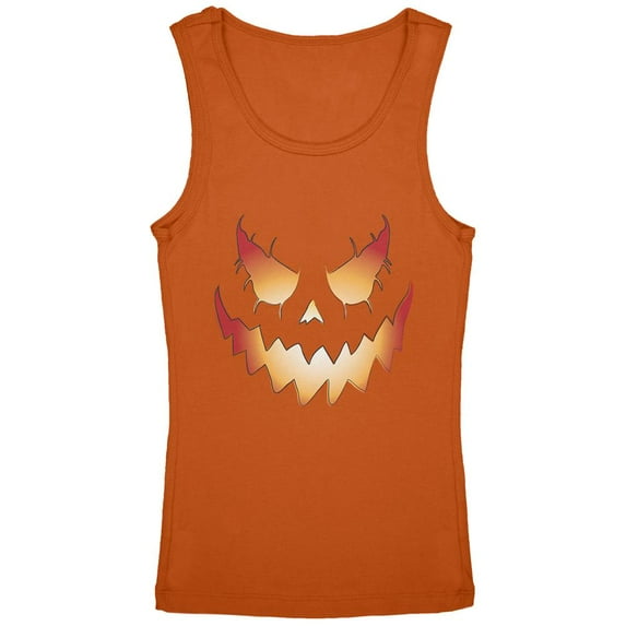 Halloween Evil Jack-O-Lantern Pumpkin Youth Girls Tank Top Pumpkin YSM