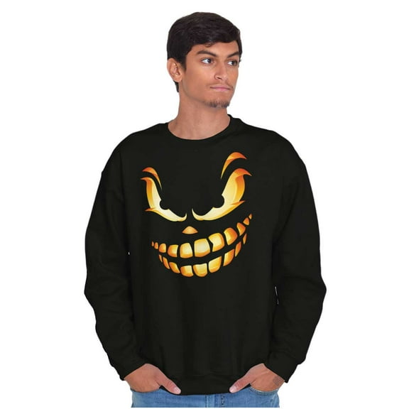 Halloween Evil Pumpkin Costume Sweatshirt for Men or Women Brisco Brands X
