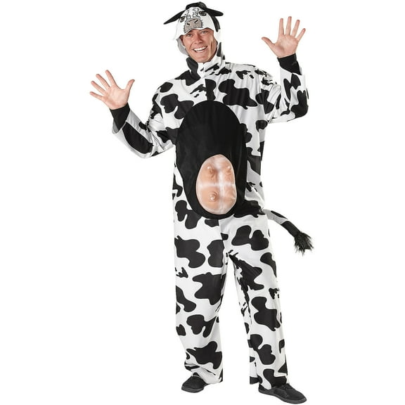 Halloween Express Adult Barnyard Cow Costume - One Size Fits Most