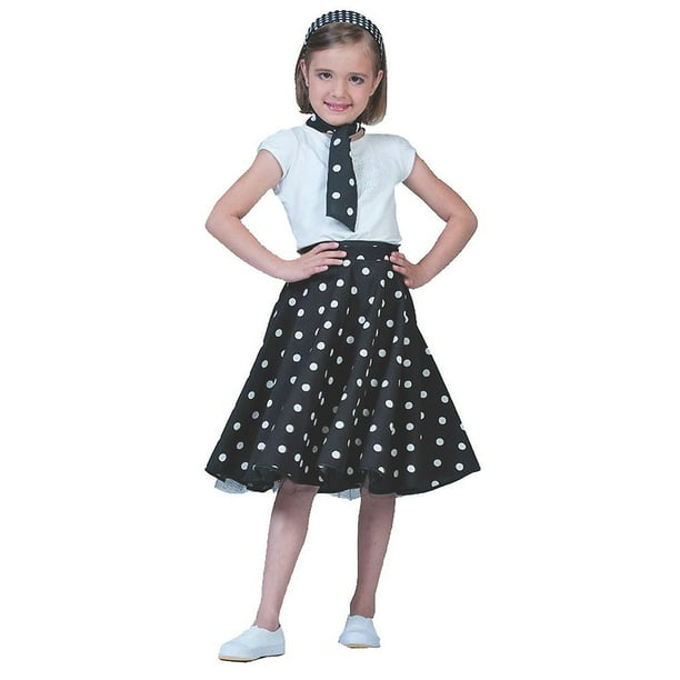 Sock Hop Skirt Child Black Whi