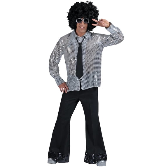 Halloween Express Men's 70's Disco Sequin Pants Costume - Size Large