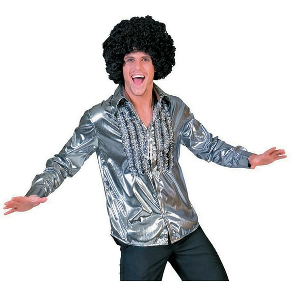 Halloween Express Men's 70's Saturday Night Fever Disco Shirt Costume - Size Medium