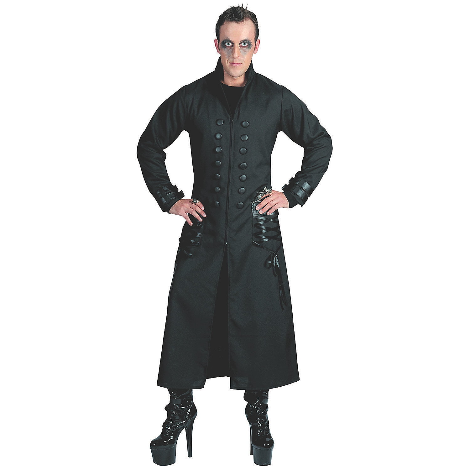 Halloween Express Men's Goth Trench Coat Costume - Size Large - Walmart.com