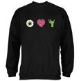 thumbnail image 1 of Halloween Eye Heart Zombies Mens Sweatshirt Black SM, 1 of 1