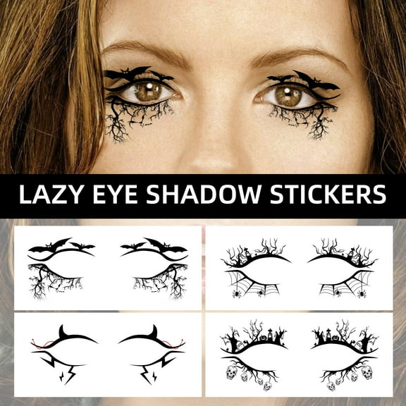 Halloween Eye Shadow Liner Makeup Tool Bat Fashion Party Decoration Stickers for