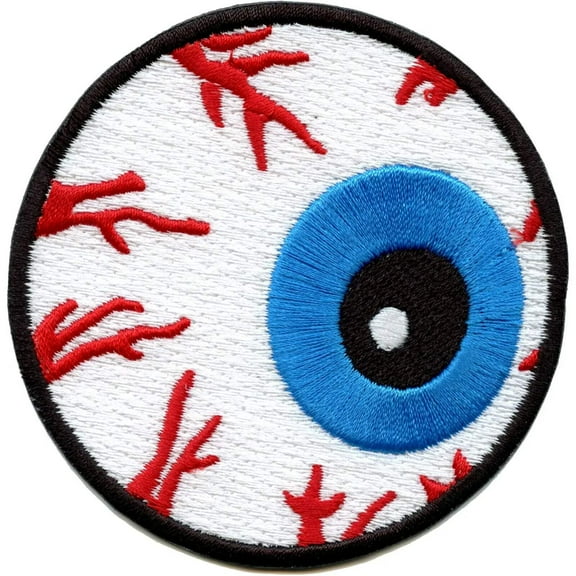Halloween Eyeball Iron On Embroidered Patch