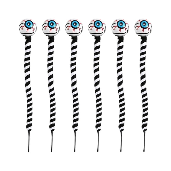 Halloween Eyeball Picks Black White Spiral Halloween Eyeball Stick Decor 15.75 Inch Spooky Branch Decoration Stems for Indoor Party Supplies, Door, Tree Decorations, Vase Filler
