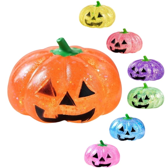 Halloween Eyeball Pumpkin Stress Toy, Spooky Pattern Squishy, Squeezable Soft Bun Fidget Gadget for Halloween Party Favors - Hot Pink
