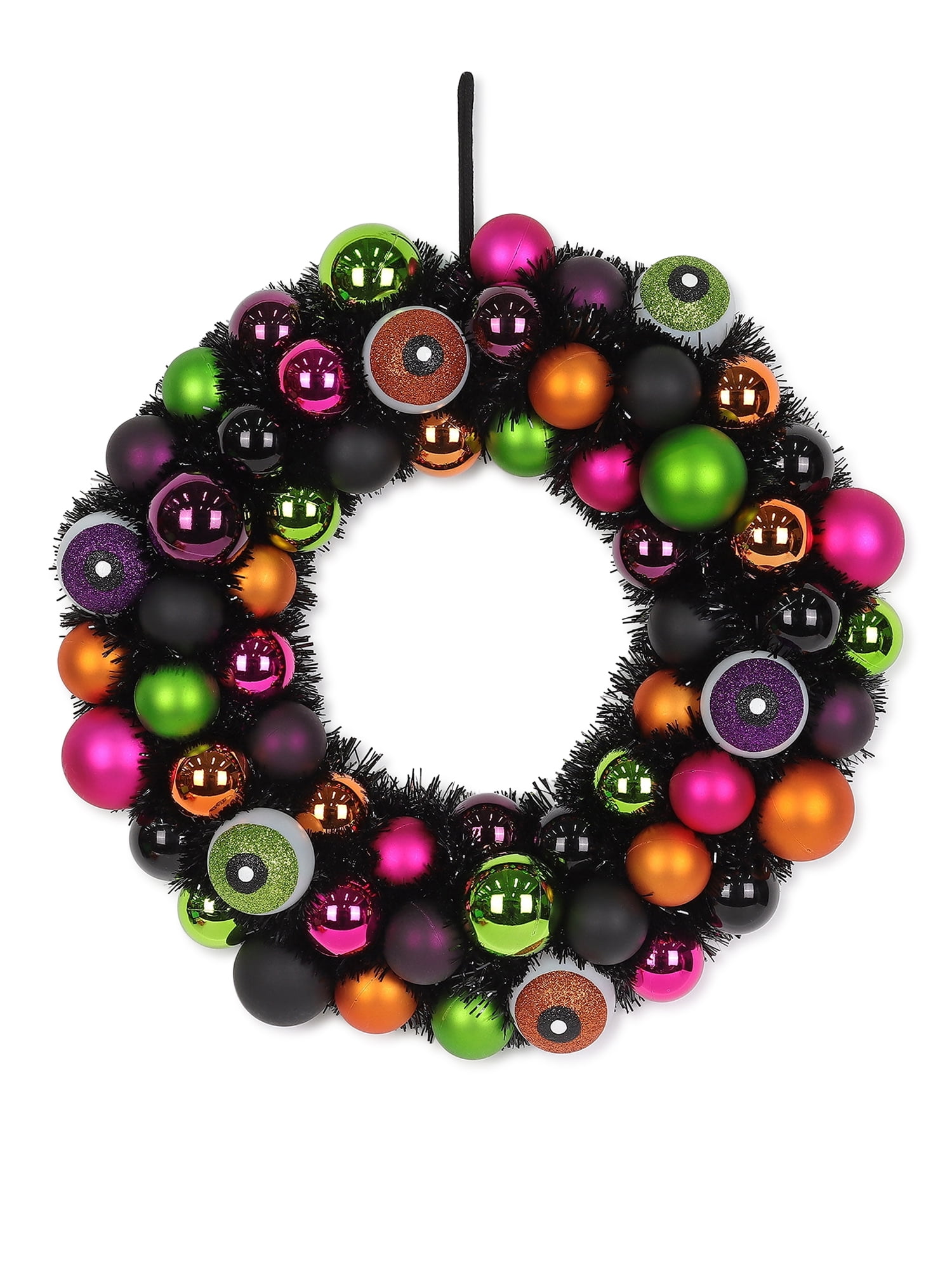 Halloween Eyeball Shatterproof Wreath Indoor Decoration, 15 in, by Way