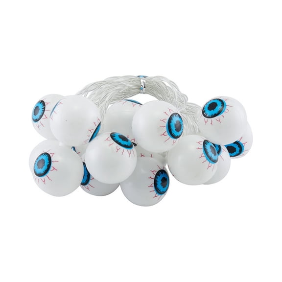 Halloween Eyeball String Lights - 20 LED Battery Operated 3D Vivid Lights, 7.2 ft Indoor Outdoor Decoration for Party, Patio, Tree & Window Decor