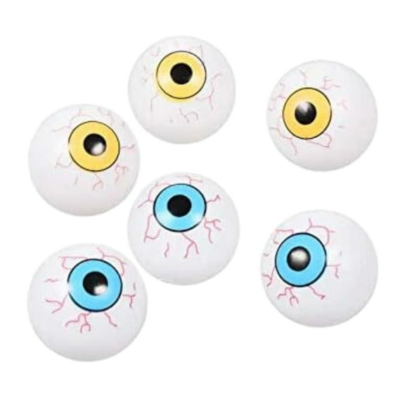 Halloween Eyeballs Plastic Ping Pong Table Tennis Balls for Adult Party Favors Horror Props Spooky Decoration Masks Floral Craft DIY Trick or Treat Haunted House Gift Supplies Pack of 2 (Colors vary)