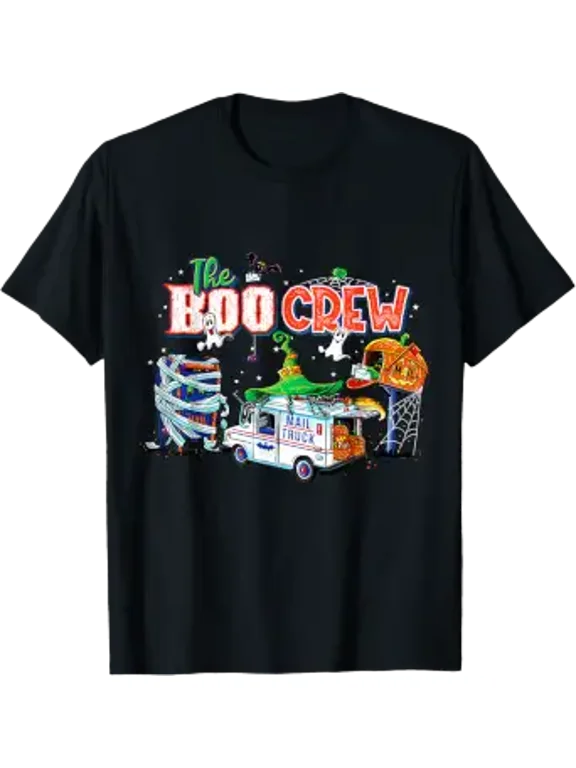 Halloween Fab Boo Delivery Crew Mail Carrier Postal Holiday T-Shirt, Size S-5XL