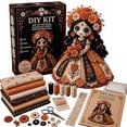 thumbnail image 1 of Halloween Fabric Doll DIY Kit, Sugar Skull Rag Doll Craft Set, Gothic Cloth Doll Making Supplies, Handmade Sewing Doll Kit, Floral Doll DIY Pack, Craft Supply for Home DIY Projects, Halloween Gift, 1 of 6