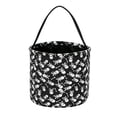 thumbnail image 1 of Halloween Fabric Storage Basket Pumpkin Candy Holder Black A 1pc, 1 of 8