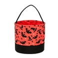 thumbnail image 1 of Halloween Fabric Storage Basket Pumpkin Candy Holder Red A 1pc, 1 of 8
