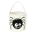 thumbnail image 1 of Halloween Fabric Storage Basket Pumpkin Candy Holder White A 1pc, 1 of 8
