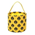 thumbnail image 1 of Halloween Fabric Storage Basket Pumpkin Candy Holder Yellow A 1pc, 1 of 8