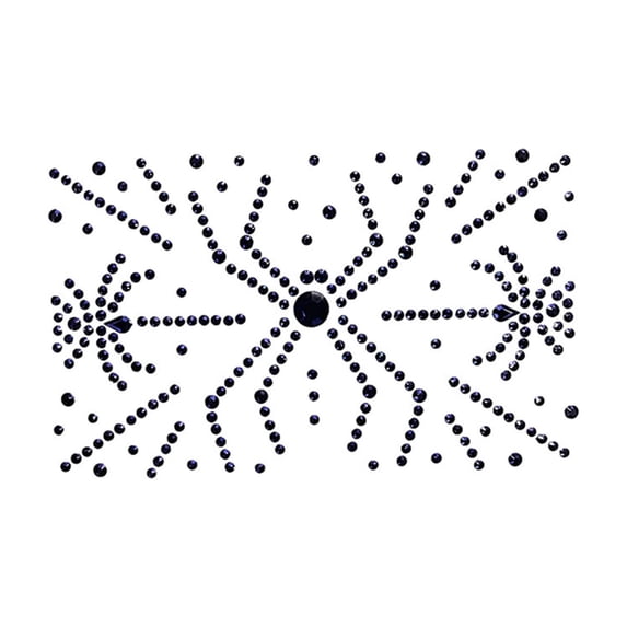 Halloween Face Black Rhinestone Face Gems Self-Adhesive Body Jewels for Adults and Gothic Decoration for Halloween Party Events