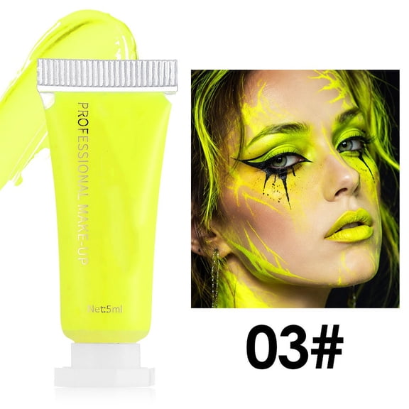 Halloween Face & Body Paint Set 5ml High-Coverage Liquid Makeup for Halloween Party Cosplay, Long-Lasting, Non-Greasy