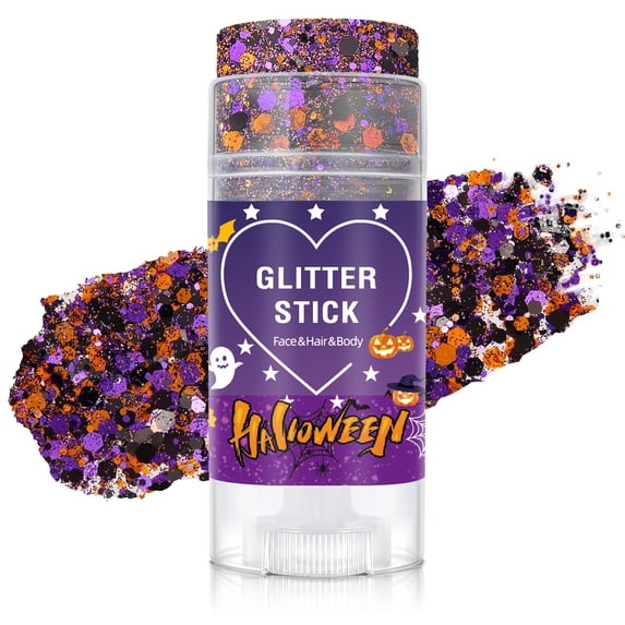 Halloween Face and Body Paint Sticks, Body Paint Stick Halloween Holographic Metallic Glitter Waterproof Formula Adult Halloween Party Makeup 3.31 Inch