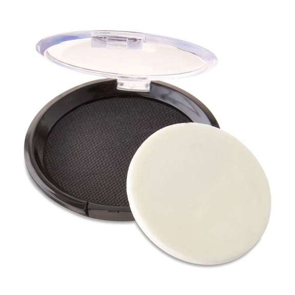 Halloween Face Pressed Powder, Black, .34oz, Halloween Adults Make-Up by Fun World