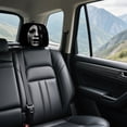 thumbnail image 1 of Halloween Face Print Stretch Car Headrest Cover Set H, Universal Elastic Auto Headrest Protector, Spooky Car Interior Decoration Accessories, 1 of 6