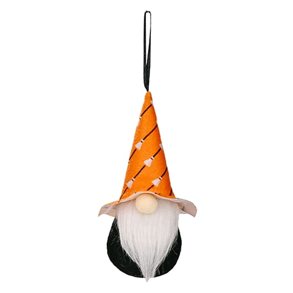 Halloween Faceless Plush Hanging Ornament Mini Hat Gnome Pendant Soft Non-woven Fall Holiday Decor for Halloween Tree Door Window Mantel Party Home Store Display, 1 Pack
