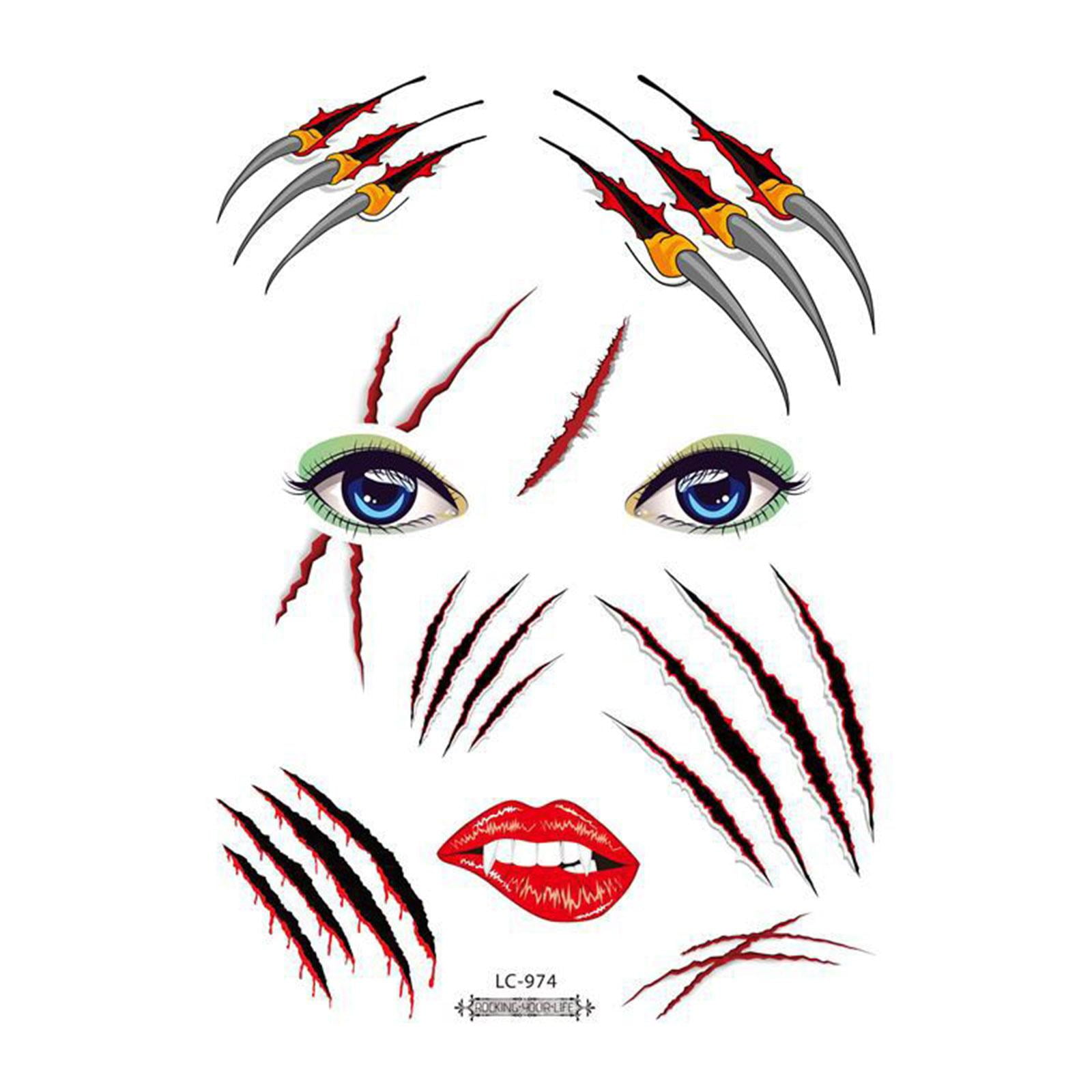 Halloween Facial Stickers Waterproof Temporary Tattoos Sticker Face halloween-facial-stickers-waterproof-temporary-tattoos-sticker-face