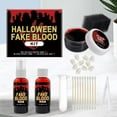 thumbnail image 1 of Halloween Fake Blood Kit with Plasma Drops and Spray, Horror Makeup Special Effects Props for Face and Body, Includes Cleansing Soap, 60ml Total, 1 of 9