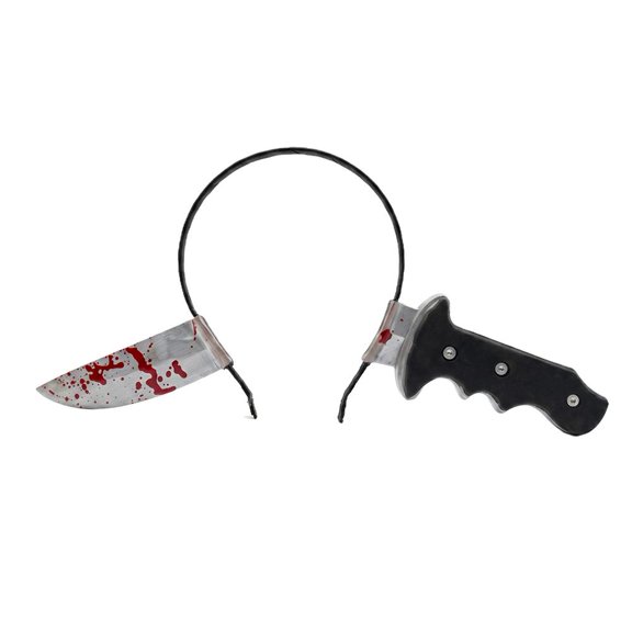 Halloween Fake Cleaver Headband, Horror Costume Headpiece for Cosplay, Parties and Photo Props