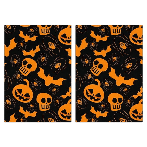 Halloween Fall Kitchen Towels Set of 2, 18x26 Absorbent Ghost Pumpkin Tea Towels, Witchy Dish Towels for Kitchen Drying, Soft Hand Towels for Coffee Station or Holiday Decor