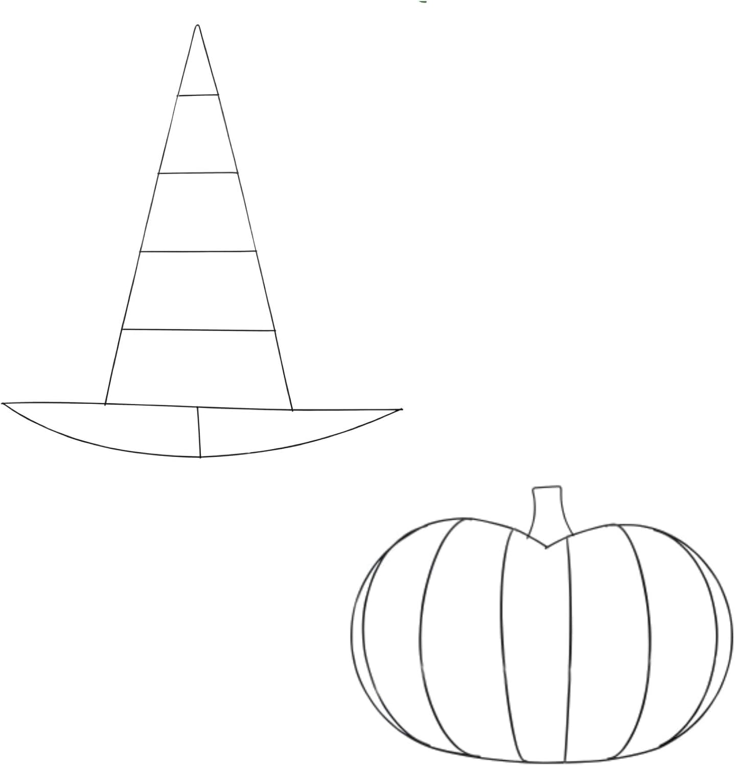 Halloween Fall Metal Wreath Form Craft Project, 2 Pack Large Pumpkin ...