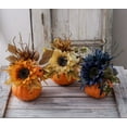 thumbnail image 1 of Halloween Fall Pumpkin Decoration | Large Foam Pumpkin Ornament | Maple Leaf & Sunflower Accents | Autumn Home & Tabletop Decor | Warm Seasonal Display | 12x12x25cm | 70g, 1 of 2