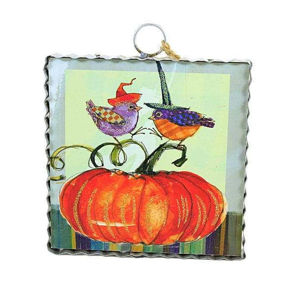 Halloween Fall Witch Birds Mini 3 Lemons Wood Pumpkin Three Lemons F22127