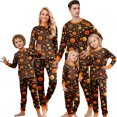 thumbnail image 1 of Halloween Family Matching Pajamas Festive Sleepwear Holiday Loungewear Theme Party Nightwear Comfy House Wear Clothing Group Gathering Outfits Apparel Halloween Gifts Women M, 1 of 9
