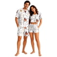 thumbnail image 1 of Halloween Family Matching Pajamas Sets, Halloween Cute Ghost Pumpkin Loungewear, Short Sleeve Top & Elastic Waist Shorts, Halloween Casual Couple PJS Festival for Home Relaxation Wear, 1 of 1
