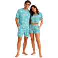 thumbnail image 1 of Halloween Family Matching Pajamas Sets, Halloween Cute Ghost Pumpkin Loungewear, Short Sleeve Top & Elastic Waist Shorts, Halloween Casual Couple PJS Festival for Home Relaxation Wear, 1 of 6