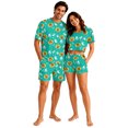 thumbnail image 1 of Halloween Family Matching Pajamas Sets, Halloween Cute Ghost Pumpkin Loungewear, Short Sleeve Top & Elastic Waist Shorts, Halloween Casual Couple PJS Festival for Home Relaxation Wear, 1 of 6