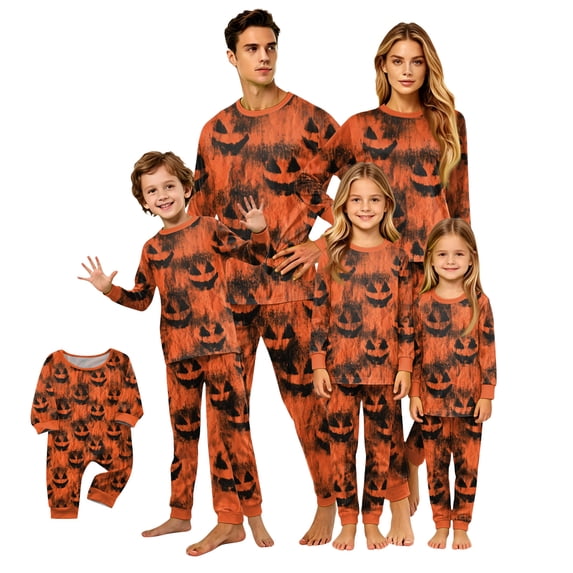 Halloween Family Matching Pajamas Sets, Halloween Family Loungewear, SpiderWeb Printed Holiday PJS Sleepwear, Halloween Soft Home Relaxing Night Clothes Matching Pjs Set Home Clothes