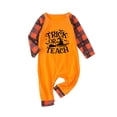 thumbnail image 1 of Halloween Family Pajamas Matching Set Letter Print Tops and Pants, 1 of 2