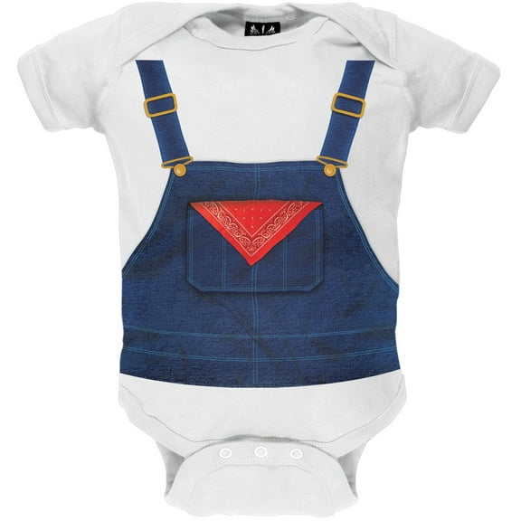 Halloween Farmer Overalls Costume Baby One Piece - 0-3 months