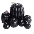 thumbnail image 1 of Halloween Faux Large Pumpkin, Artificial Gourd for Fall Harvest Holiday Decoration Black, 1 of 5