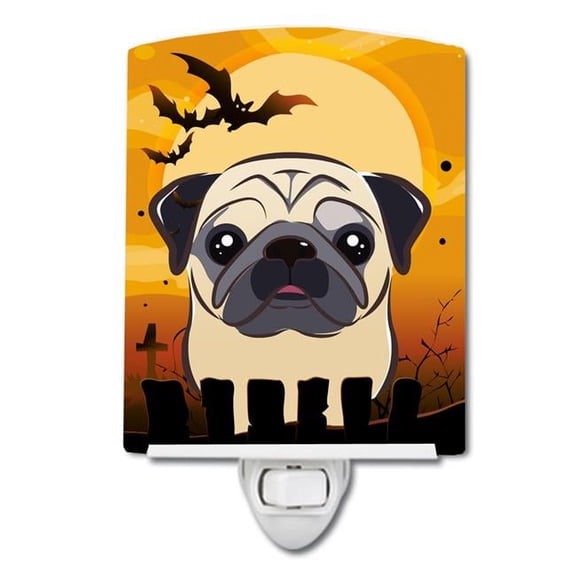Halloween Fawn Pug Ceramic Night Light