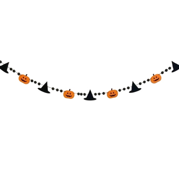 Halloween Felt Garland Halloween Banner for Mantle Garland Banner Decor Indoor Outdoor Haunted House Decoration